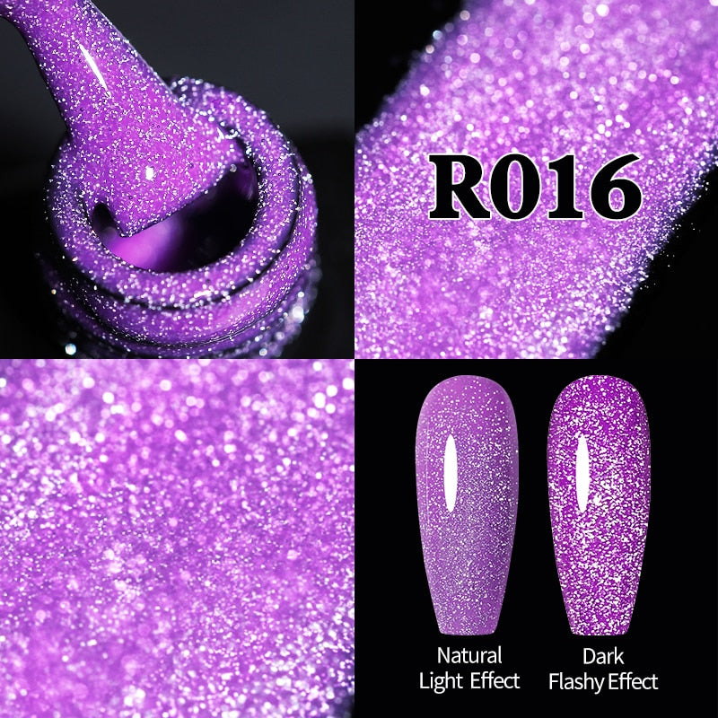 UR SUGAR Sparkling Gel Nail Polish Reflective Glitter Nail Gel Semi Permanent Nail Art Varnish For Manicures Need Base Top Coat