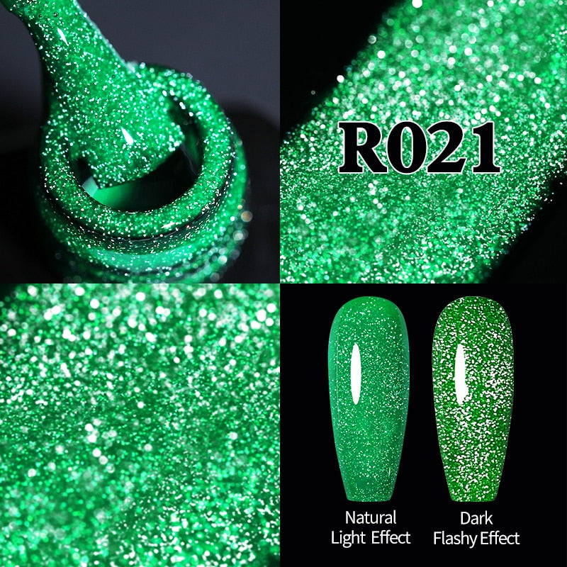 UR SUGAR Sparkling Gel Nail Polish Reflective Glitter Nail Gel Semi Permanent Nail Art Varnish For Manicures Need Base Top Coat