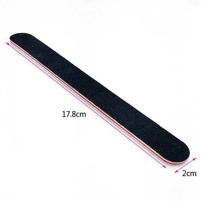 5pcs/10pcs Nailfile Professional Nail Buffer Black Sandpaper Strong Straight Lime Angle 100/180 Buffing Sanding Files