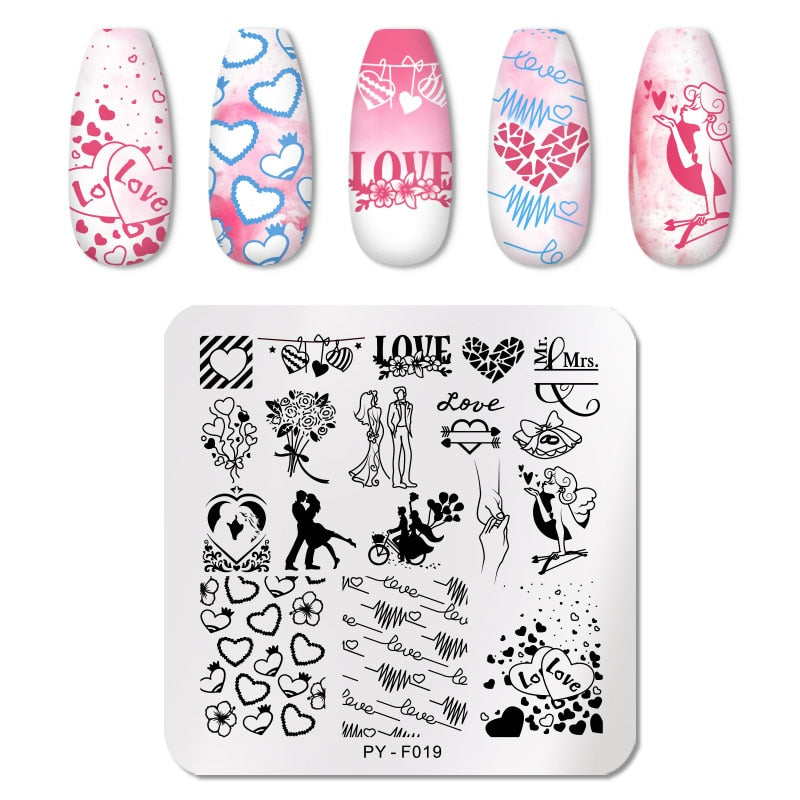 PICT YOU 12*6cm Nail Art Templates Stamping Plate Design Flower Animal Glass Temperature Lace Stamp Templates Plates Image