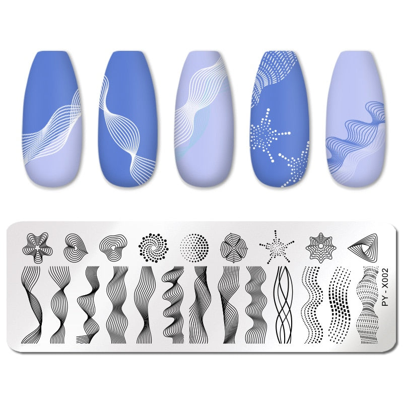 PICT YOU 12*6cm Nail Art Templates Stamping Plate Design Flower Animal Glass Temperature Lace Stamp Templates Plates Image