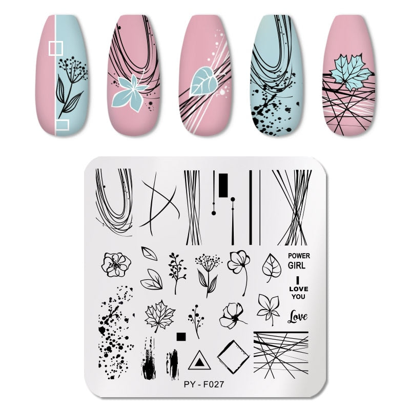 PICT YOU 12*6cm Nail Art Templates Stamping Plate Design Flower Animal Glass Temperature Lace Stamp Templates Plates Image