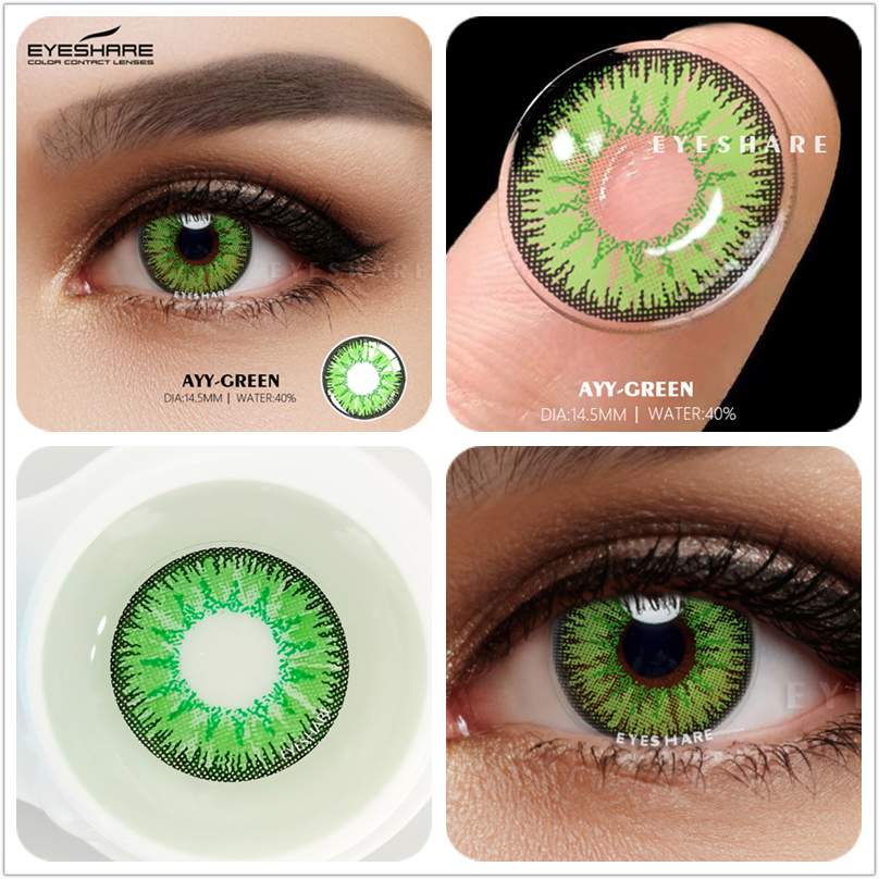 EYESHARE 1pair Cosplay Color Contact Lenses for Eyes AYY Series Fashion Makeup Red Blue Lens Yearly Use Beauty Makeup for Eyes