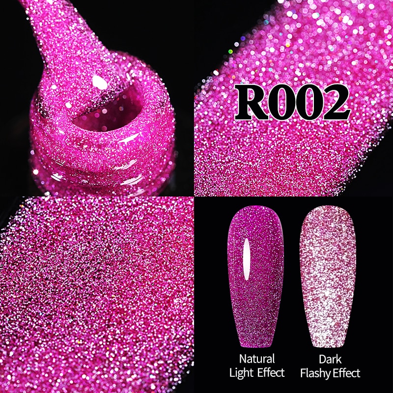 UR SUGAR Sparkling Gel Nail Polish Reflective Glitter Nail Gel Semi Permanent Nail Art Varnish For Manicures Need Base Top Coat