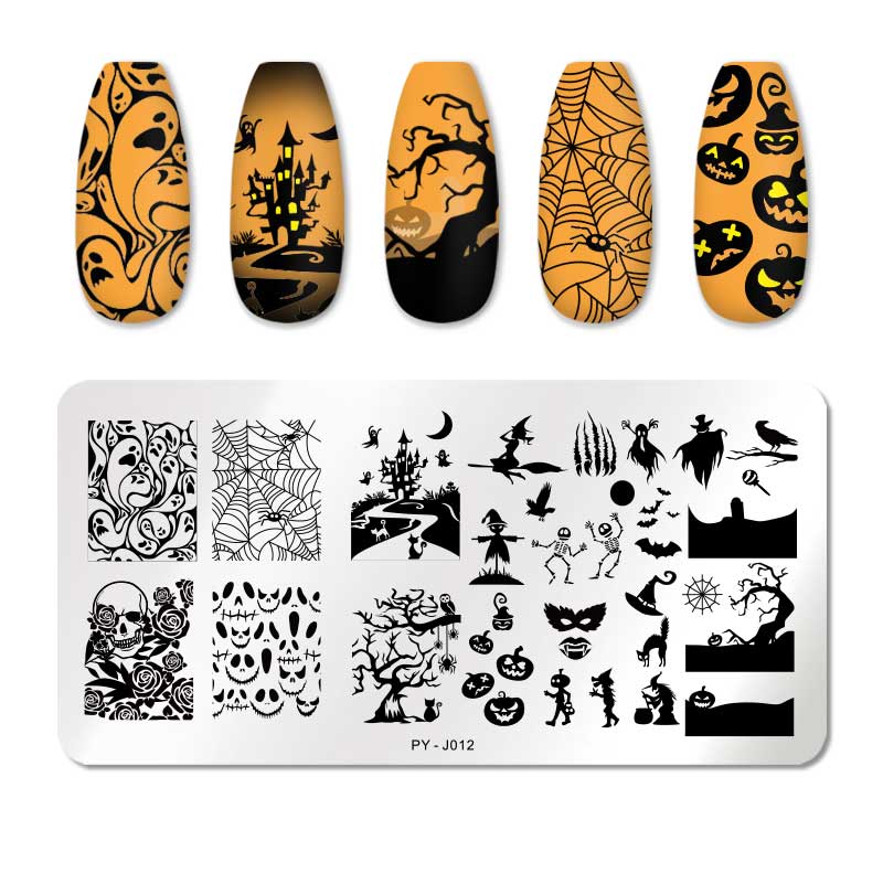 PICT YOU 12*6cm Nail Art Templates Stamping Plate Design Flower Animal Glass Temperature Lace Stamp Templates Plates Image