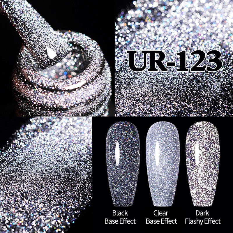 UR SUGAR Sparkling Gel Nail Polish Reflective Glitter Nail Gel Semi Permanent Nail Art Varnish For Manicures Need Base Top Coat