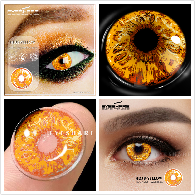 EYESHARE 1pair Cosplay Color Contact Lenses for Eyes AYY Series Fashion Makeup Red Blue Lens Yearly Use Beauty Makeup for Eyes