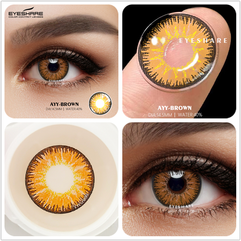 EYESHARE 1pair Cosplay Color Contact Lenses for Eyes AYY Series Fashion Makeup Red Blue Lens Yearly Use Beauty Makeup for Eyes