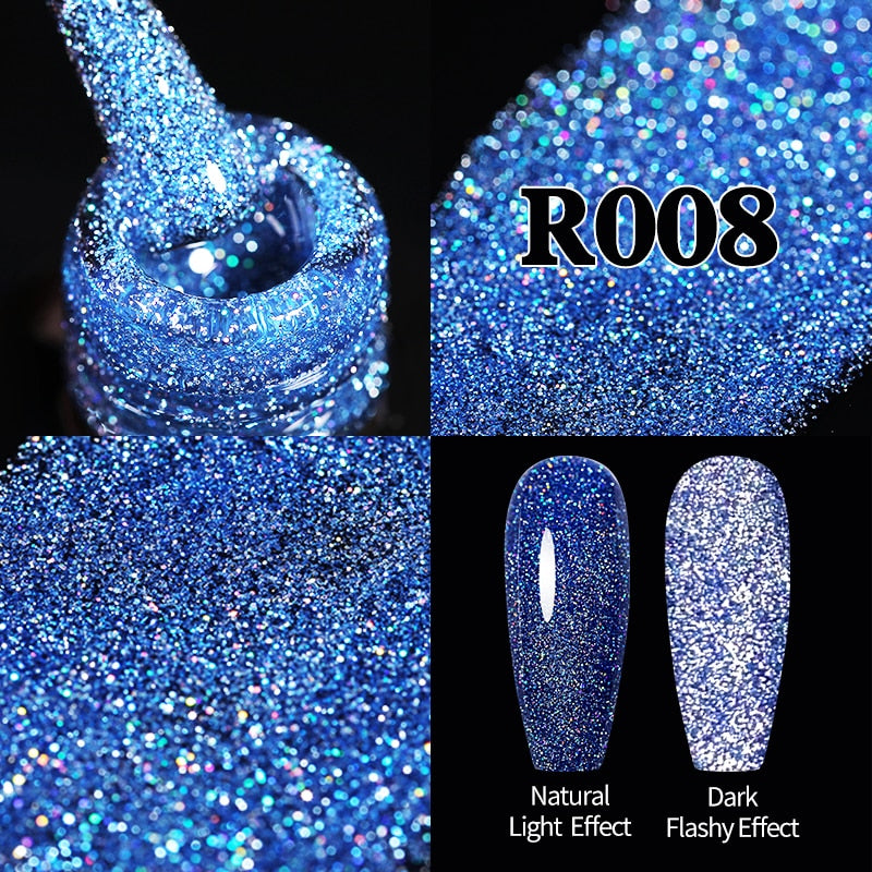 UR SUGAR Sparkling Gel Nail Polish Reflective Glitter Nail Gel Semi Permanent Nail Art Varnish For Manicures Need Base Top Coat