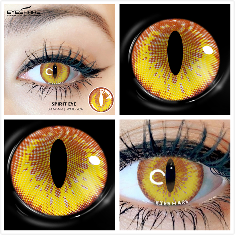 EYESHARE 1pair Cosplay Color Contact Lenses for Eyes AYY Series Fashion Makeup Red Blue Lens Yearly Use Beauty Makeup for Eyes