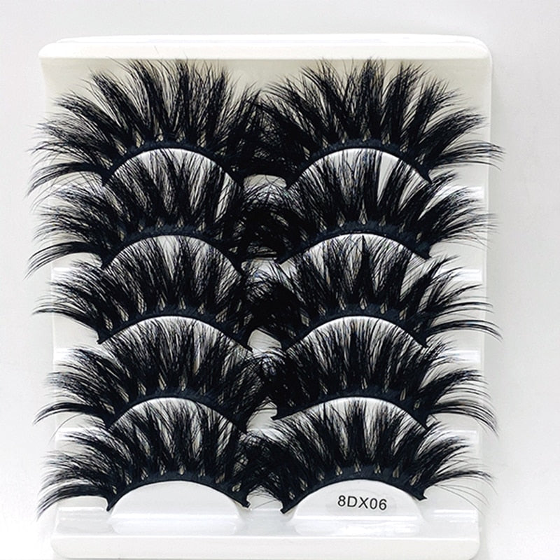 3/5/8 pairs 25mm mink eyelashes 3D dramatic false eyelashes handmade fluffy eyelashes natural long 25mm eyelash extension