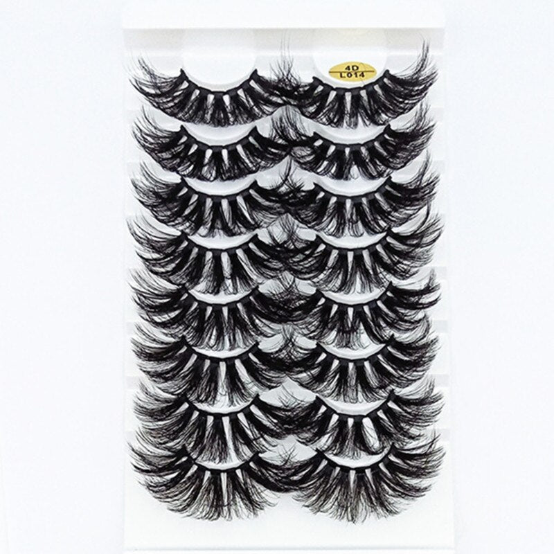 3/5/8 pairs 25mm mink eyelashes 3D dramatic false eyelashes handmade fluffy eyelashes natural long 25mm eyelash extension