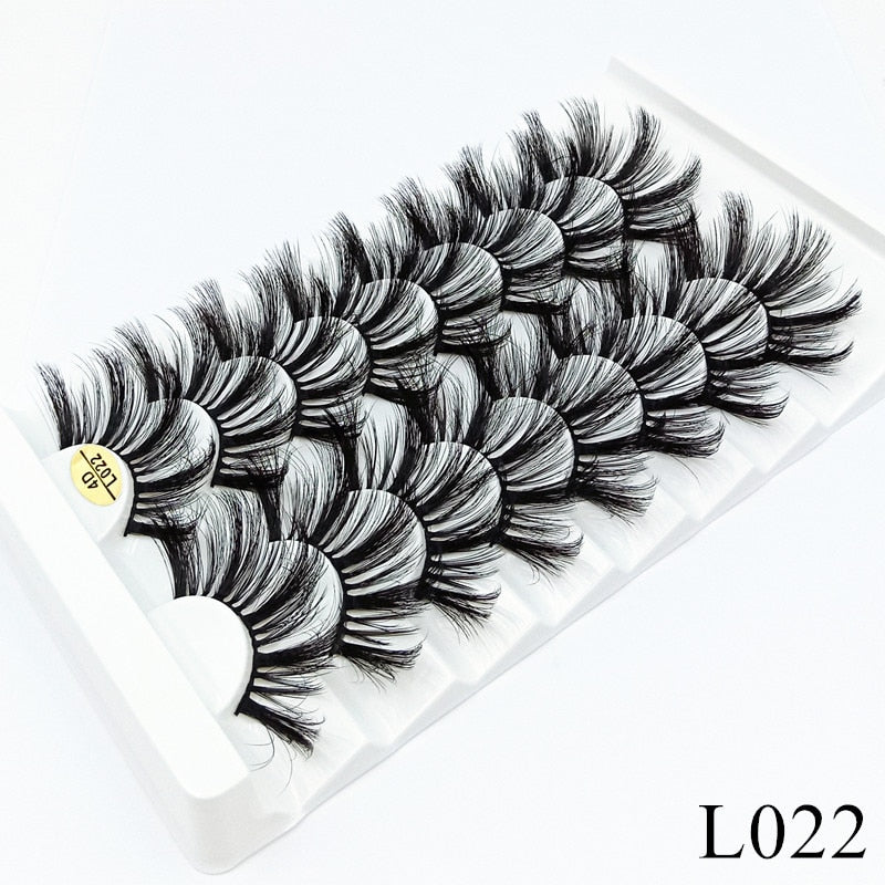 3/5/8 pairs 25mm mink eyelashes 3D dramatic false eyelashes handmade fluffy eyelashes natural long 25mm eyelash extension