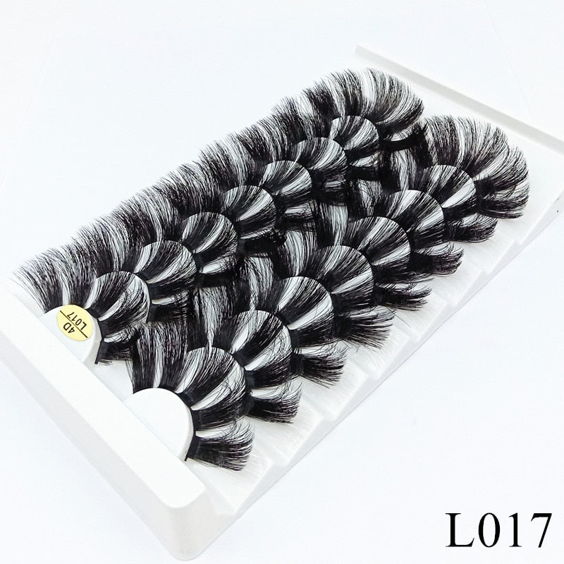 3/5/8 pairs 25mm mink eyelashes 3D dramatic false eyelashes handmade fluffy eyelashes natural long 25mm eyelash extension