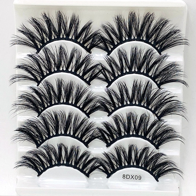 3/5/8 pairs 25mm mink eyelashes 3D dramatic false eyelashes handmade fluffy eyelashes natural long 25mm eyelash extension