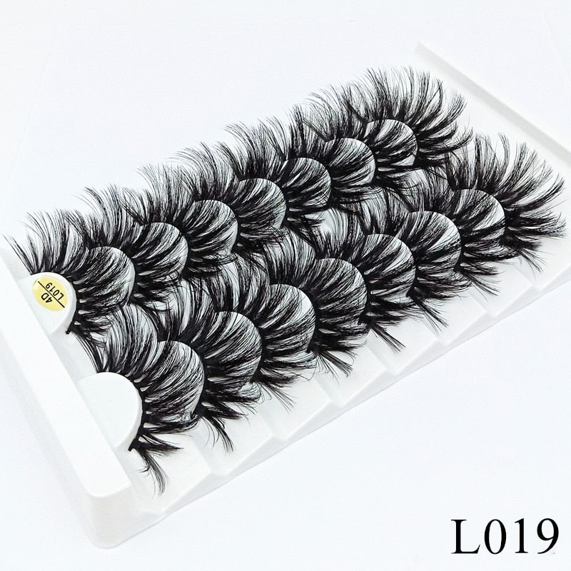 3/5/8 pairs 25mm mink eyelashes 3D dramatic false eyelashes handmade fluffy eyelashes natural long 25mm eyelash extension