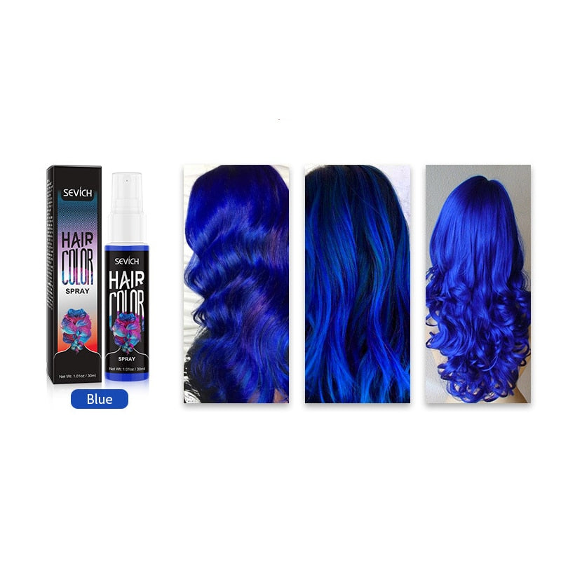 Disposable Hair Quick Spray Lasting Security Waterproof Hair Dye Purple Red White Fashion Instant Hair Color Products