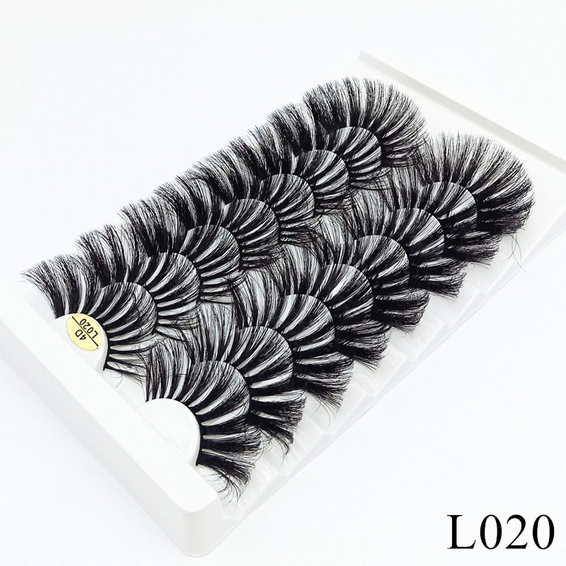 3/5/8 pairs 25mm mink eyelashes 3D dramatic false eyelashes handmade fluffy eyelashes natural long 25mm eyelash extension