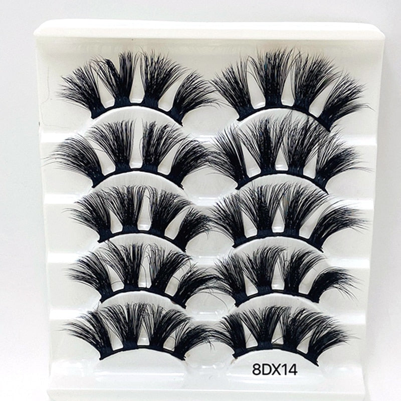 3/5/8 pairs 25mm mink eyelashes 3D dramatic false eyelashes handmade fluffy eyelashes natural long 25mm eyelash extension