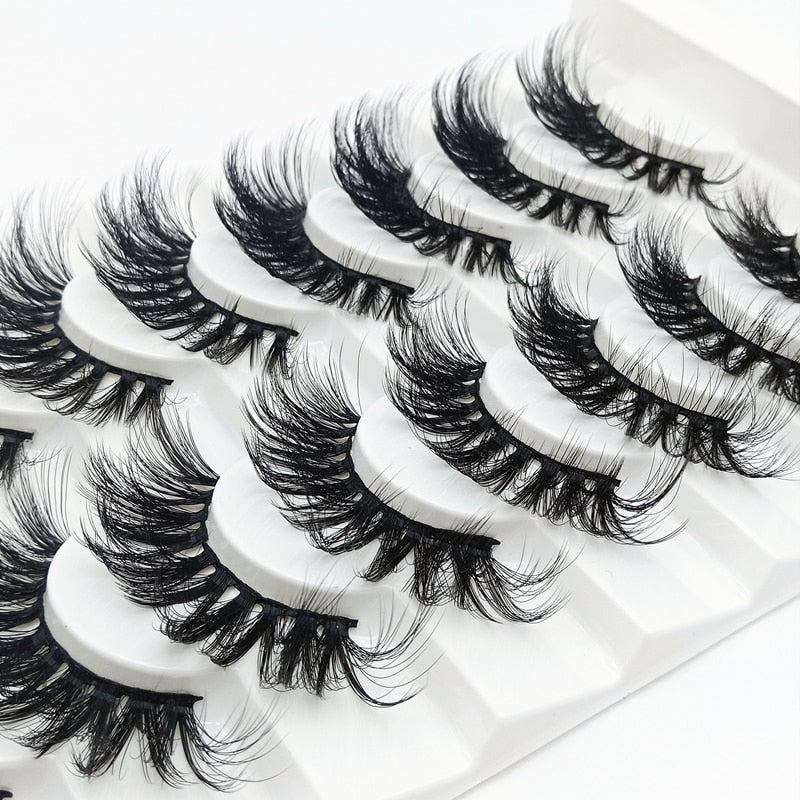 3/5/8 pairs 25mm mink eyelashes 3D dramatic false eyelashes handmade fluffy eyelashes natural long 25mm eyelash extension