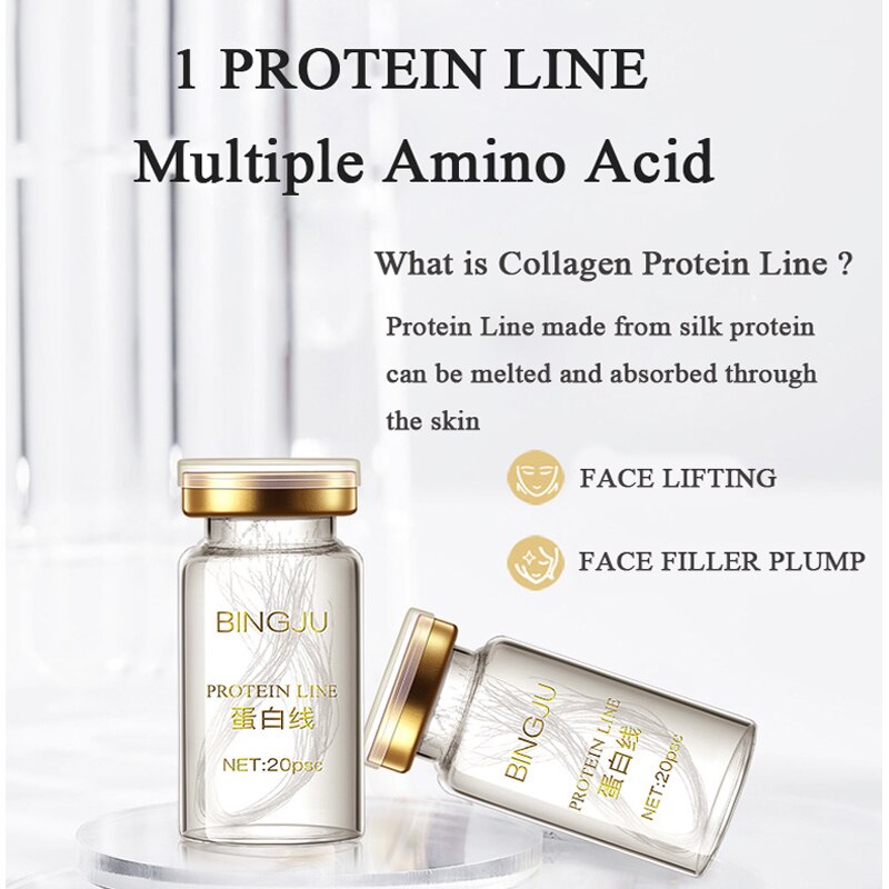 Face Filler Absorbable Collagen Protein Thread Face Lift Plump Silk Fibroin Line Carving Anti Aging Essence