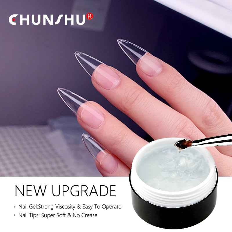 New 3in1 Nail Gel Glue Builder Extension Gel For Nail False Tips Adhesive Tools Transparent Function Gel Semi Permanent Manicure