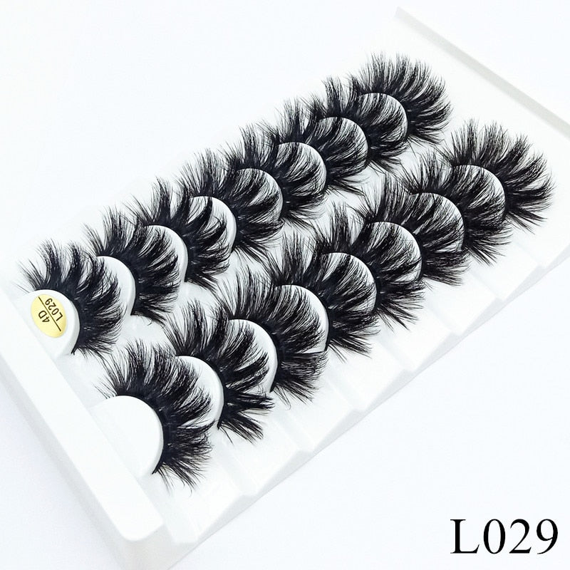 3/5/8 pairs 25mm mink eyelashes 3D dramatic false eyelashes handmade fluffy eyelashes natural long 25mm eyelash extension