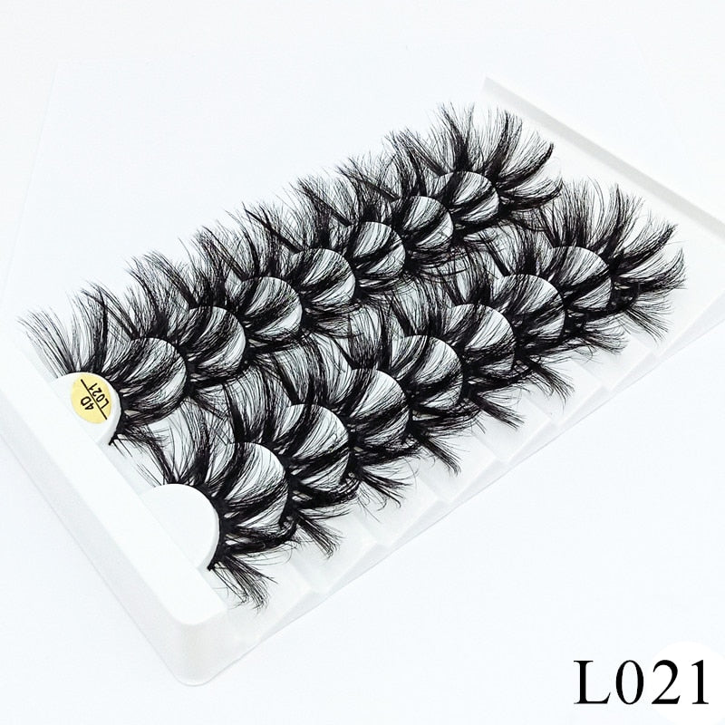 3/5/8 pairs 25mm mink eyelashes 3D dramatic false eyelashes handmade fluffy eyelashes natural long 25mm eyelash extension