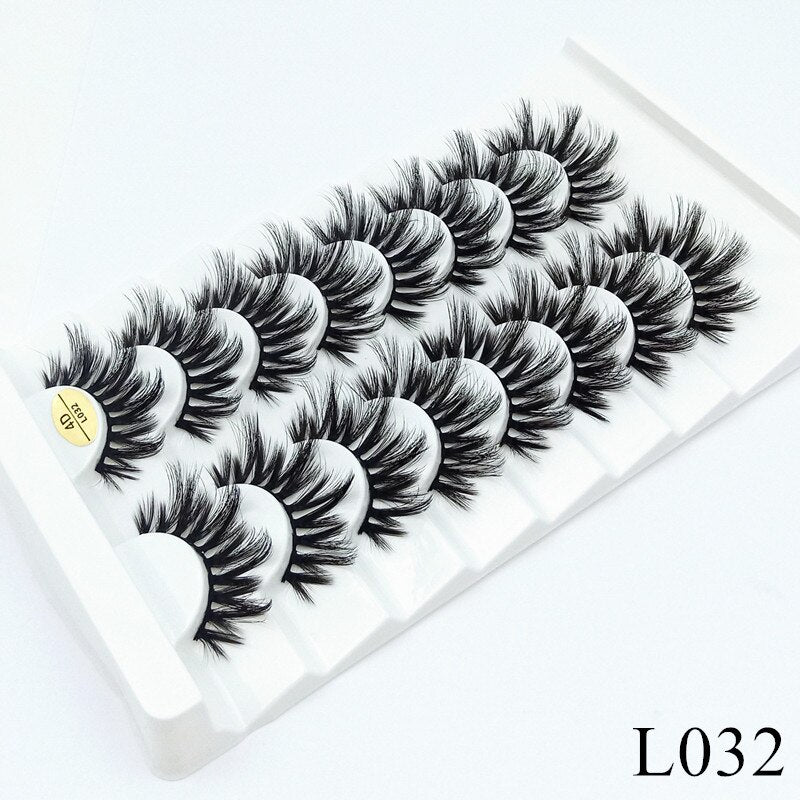 3/5/8 pairs 25mm mink eyelashes 3D dramatic false eyelashes handmade fluffy eyelashes natural long 25mm eyelash extension