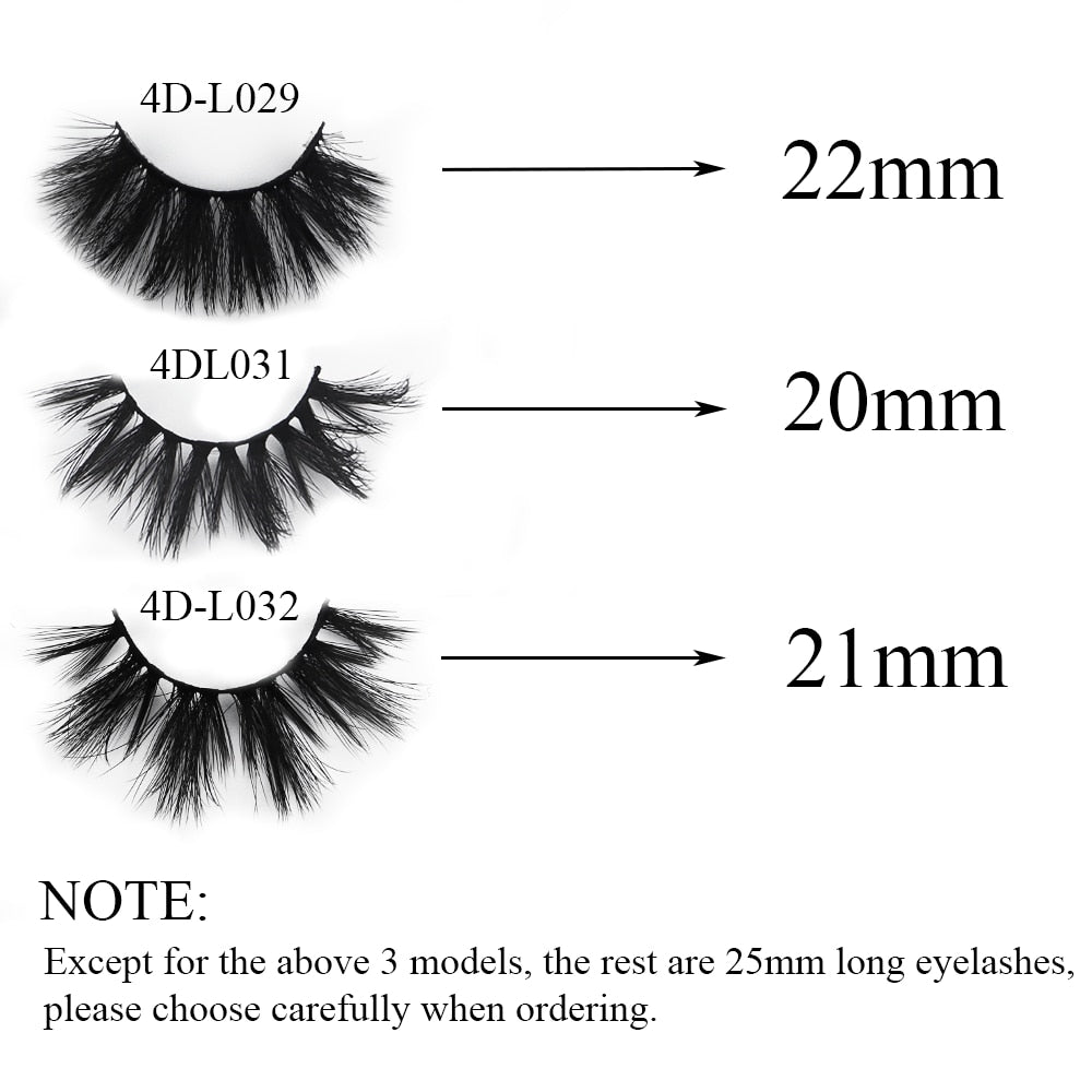 3/5/8 pairs 25mm mink eyelashes 3D dramatic false eyelashes handmade fluffy eyelashes natural long 25mm eyelash extension