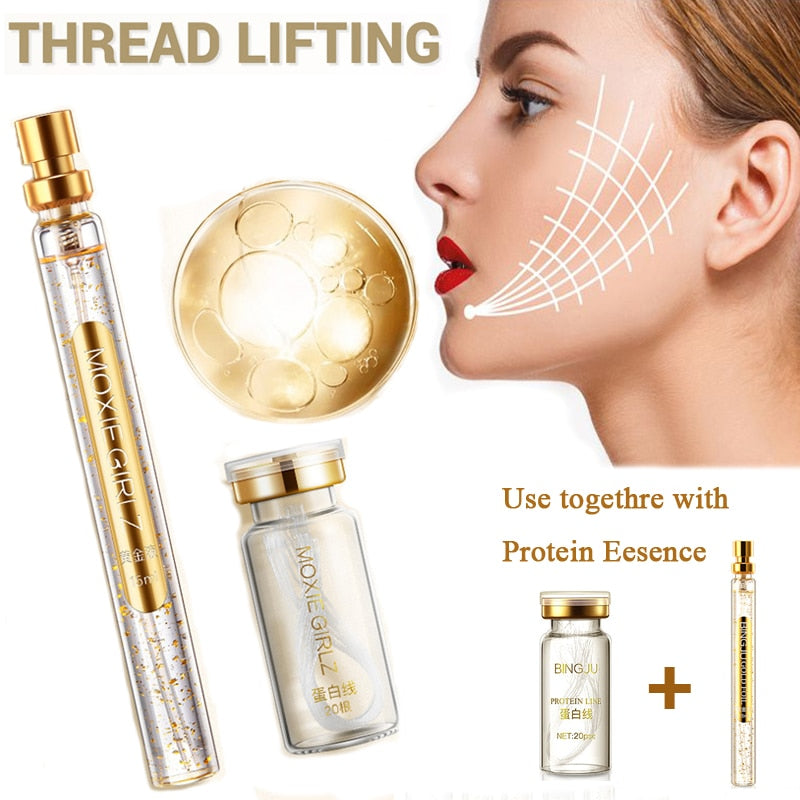 Face Filler Absorbable Collagen Protein Thread Face Lift Plump Silk Fibroin Line Carving Anti Aging Essence