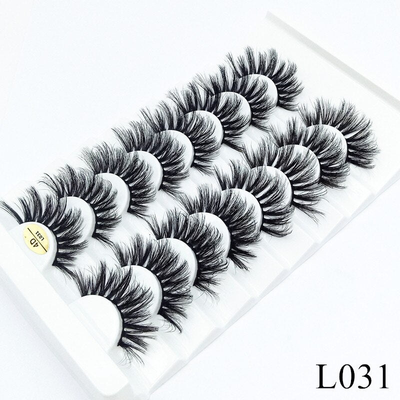 3/5/8 pairs 25mm mink eyelashes 3D dramatic false eyelashes handmade fluffy eyelashes natural long 25mm eyelash extension