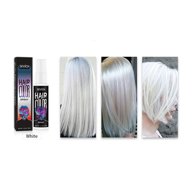 Disposable Hair Quick Spray Lasting Security Waterproof Hair Dye Purple Red White Fashion Instant Hair Color Products