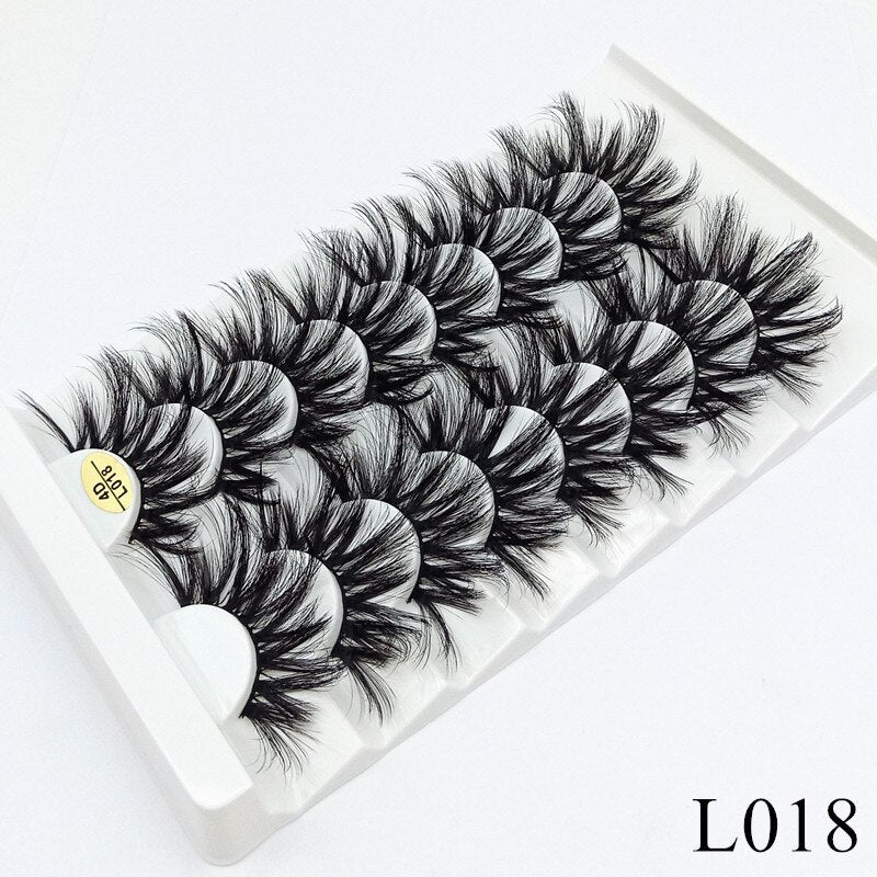 3/5/8 pairs 25mm mink eyelashes 3D dramatic false eyelashes handmade fluffy eyelashes natural long 25mm eyelash extension