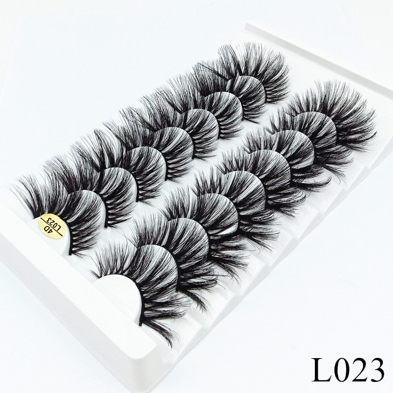 3/5/8 pairs 25mm mink eyelashes 3D dramatic false eyelashes handmade fluffy eyelashes natural long 25mm eyelash extension