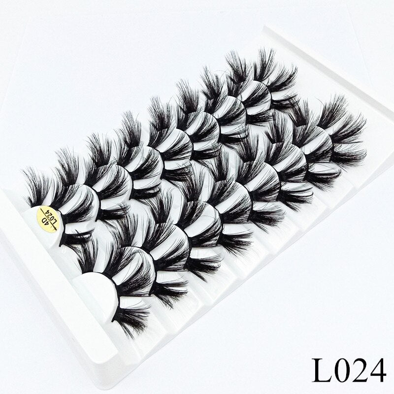 3/5/8 pairs 25mm mink eyelashes 3D dramatic false eyelashes handmade fluffy eyelashes natural long 25mm eyelash extension