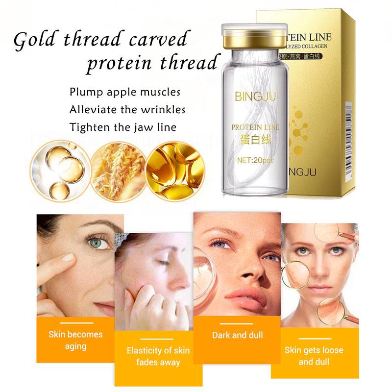 Face Filler Absorbable Collagen Protein Thread Face Lift Plump Silk Fibroin Line Carving Anti Aging Essence