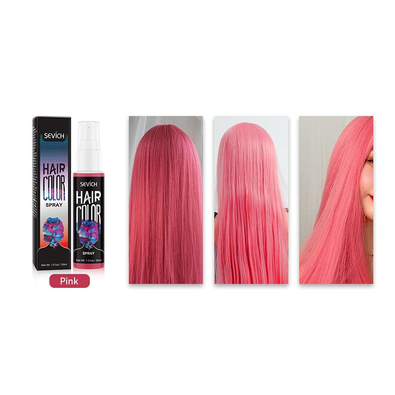 Disposable Hair Quick Spray Lasting Security Waterproof Hair Dye Purple Red White Fashion Instant Hair Color Products