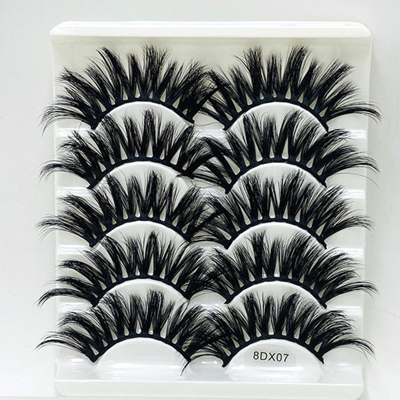 3/5/8 pairs 25mm mink eyelashes 3D dramatic false eyelashes handmade fluffy eyelashes natural long 25mm eyelash extension