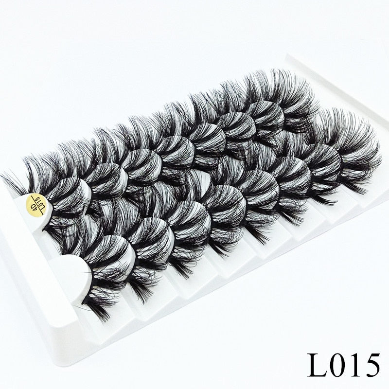 3/5/8 pairs 25mm mink eyelashes 3D dramatic false eyelashes handmade fluffy eyelashes natural long 25mm eyelash extension