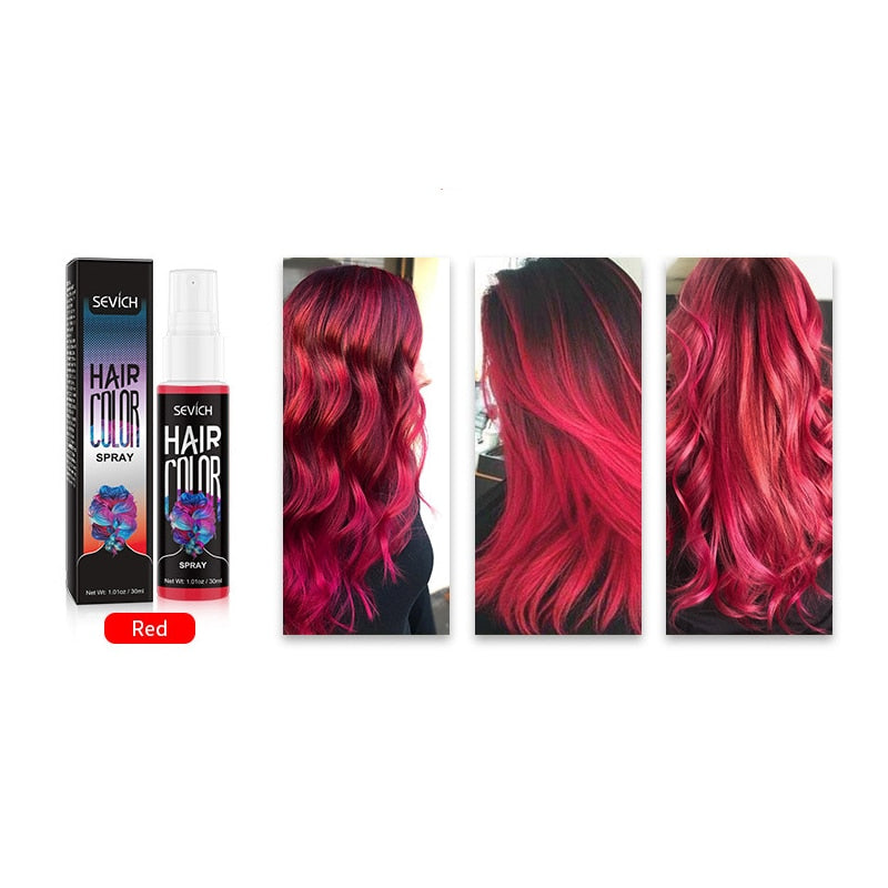 Disposable Hair Quick Spray Lasting Security Waterproof Hair Dye Purple Red White Fashion Instant Hair Color Products