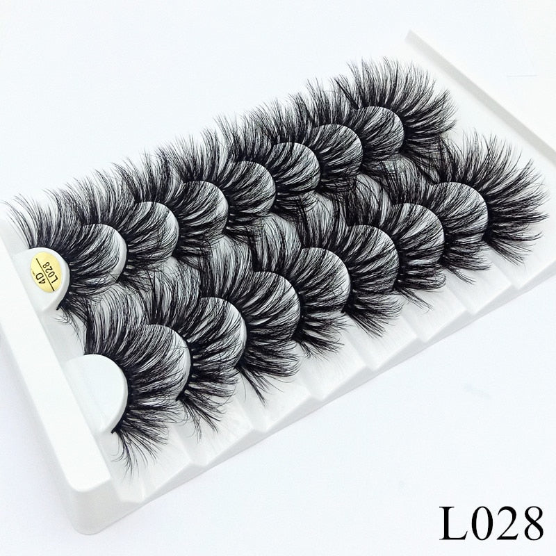 3/5/8 pairs 25mm mink eyelashes 3D dramatic false eyelashes handmade fluffy eyelashes natural long 25mm eyelash extension