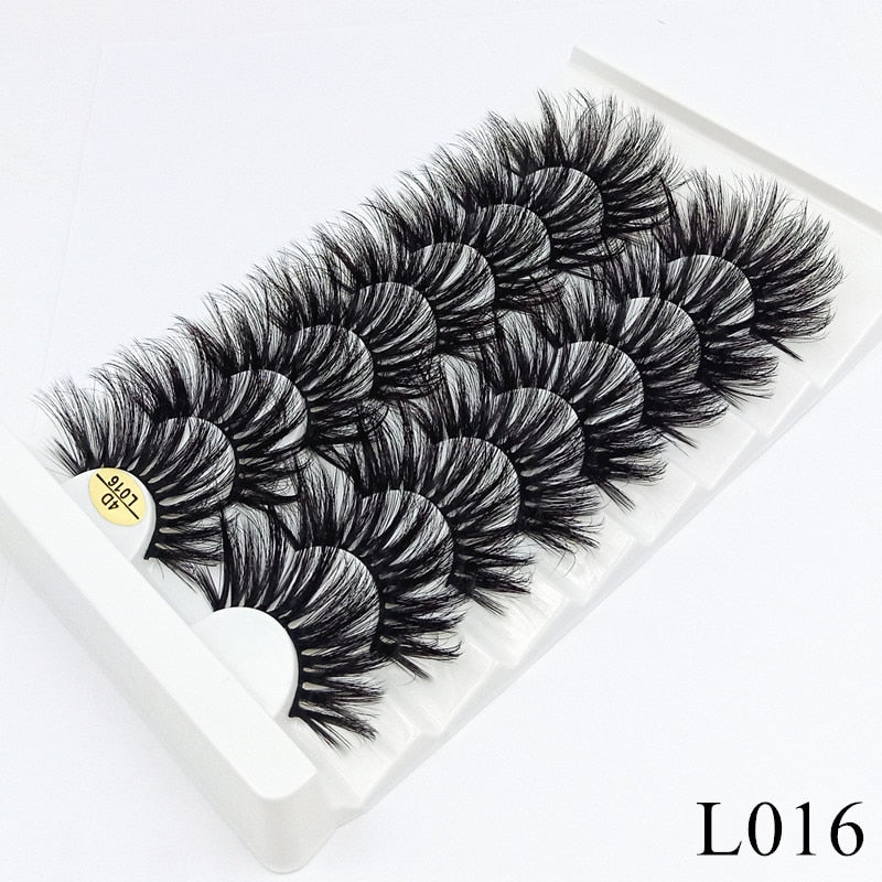 3/5/8 pairs 25mm mink eyelashes 3D dramatic false eyelashes handmade fluffy eyelashes natural long 25mm eyelash extension