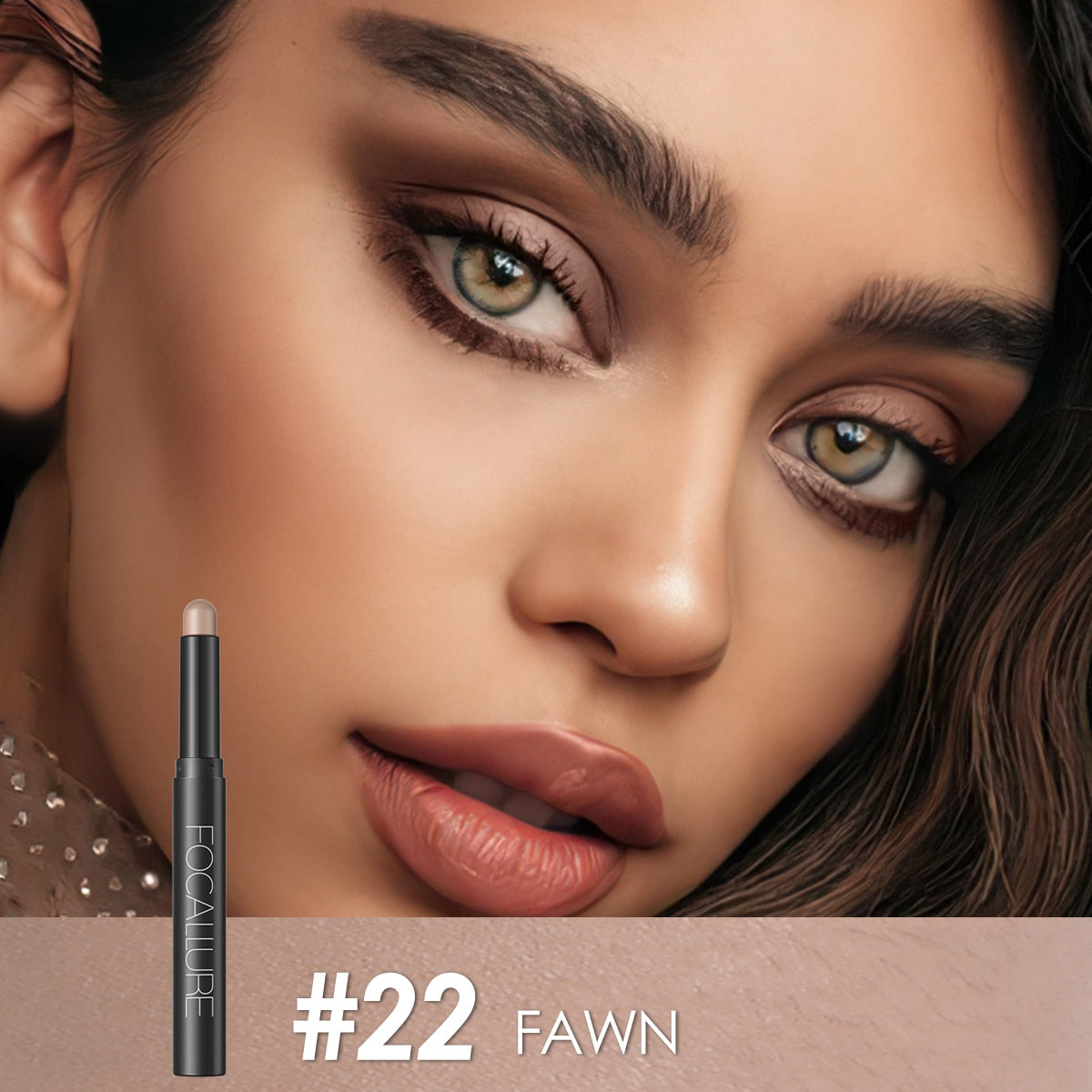 FOCALLURE Professional Single Eyeshadow Stick Matte Easy to Wear Pigment Women Beauty Nude Eye Shadow Pencil Makeup