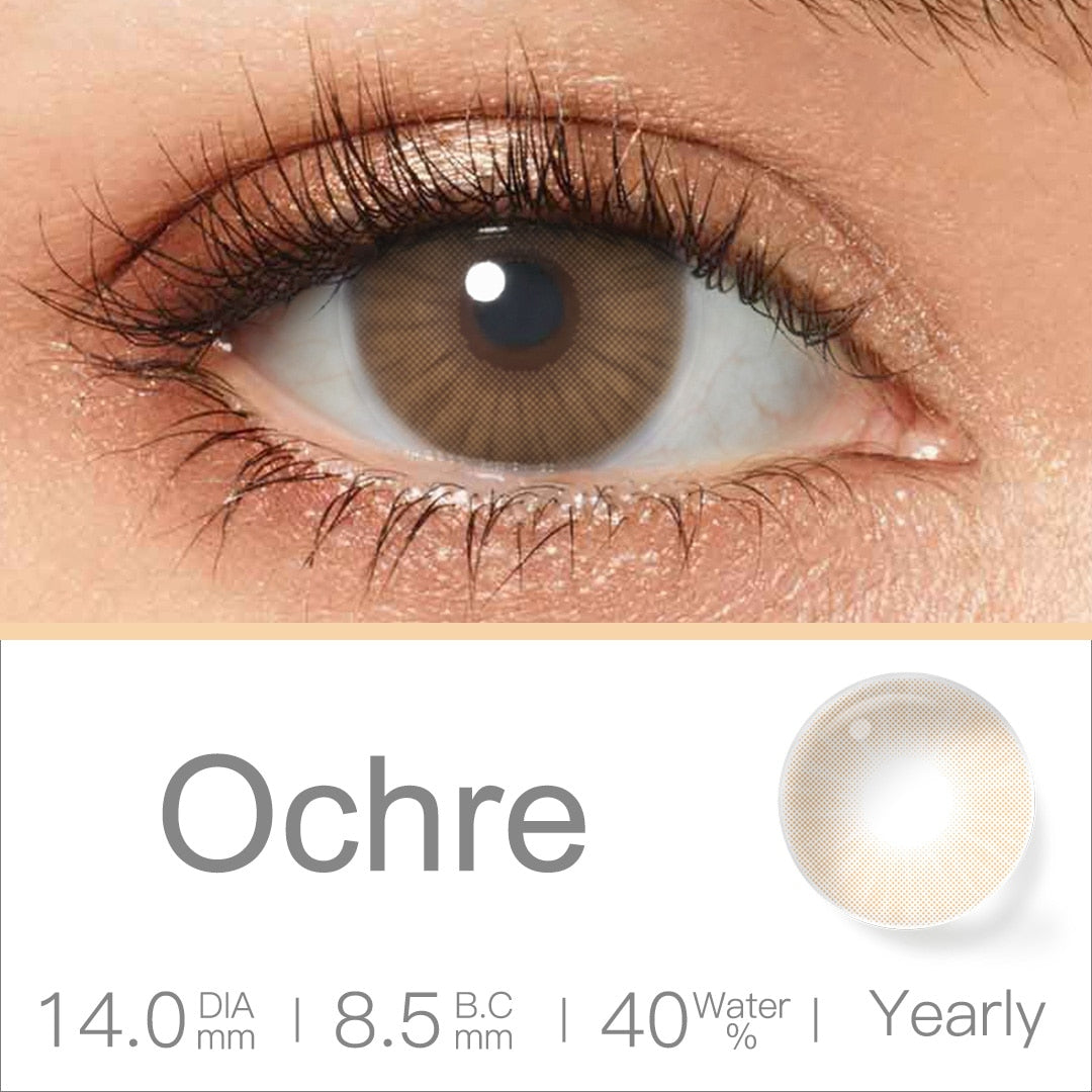 Gray Brown Natural Contact Lenses 1 Pair Colored Lenses Super Natural Eye Color Lens Yearly Lenses For Eyes Beauty Pupilentes