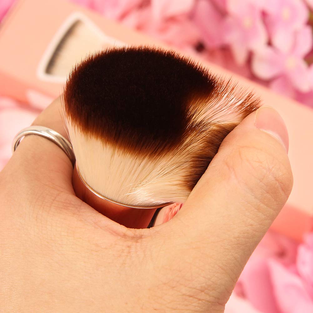 DUcare Flat Top Buffing Makeup Brush Foundation Brush with 4pcs Makeup Sponge Beauty Egg Powder Blush Face Pro Makeup Brush Set